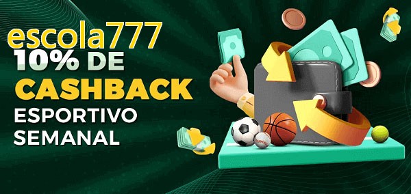 10% de bônus de cashback na escola777